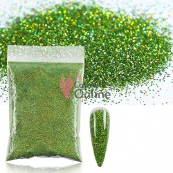 Decor pentru unghii NADP022FF 5g sclipici glitter Green Fresh cu Reflexii